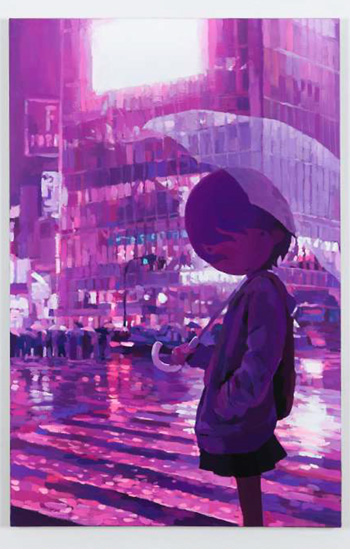 Shintaro Ohata - A light (2017), acrylic on canvas, 100cmx65.2cm. ©OHATA Shintaro. courtesy of the artist, Mizuma Gallery, and YUKARI ART