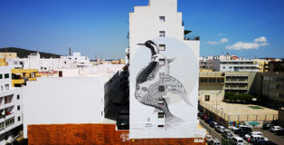 Alfalfa - Hope for those who need it the most, mural in Ibiza for BLOOP Festival, 2018