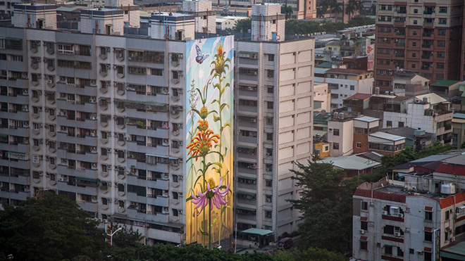 Mona Caron - Outgrowing, Wallriors festival,  Lingya District, Taiwan, 2018