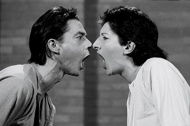 Ulay/Marina Abramović AAA-AAA 1978, video 2 pollici trasferito su supporto digitale (b/n, sonoro), 12’57”. New York, Abramović LLC. Courtesy of Marina Abramović Archives e LIMA, MAC/2017/041Credit: © Ulay/Marina Abramović. Courtesy of the Marina Abramović Archives. Marina Abramović by SIAE 2018