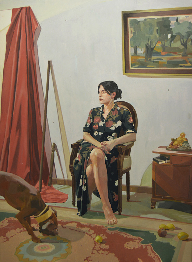 Dimitris Taxis - Alexia, oil on canvas, 110x150cm, 2018