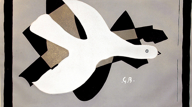 Georges Braque - Oiseau et son ombre III, 1961, incisione ad acquatinta, cm 53x73