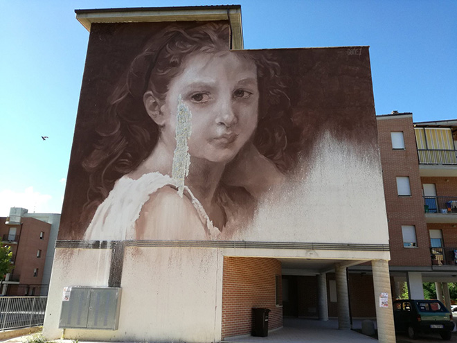 Luis Gomez de Teran, GOMEZ - Aika, Arte Pubblica a San Marcello, Ascoli Piceno. photo credit: Exe Air