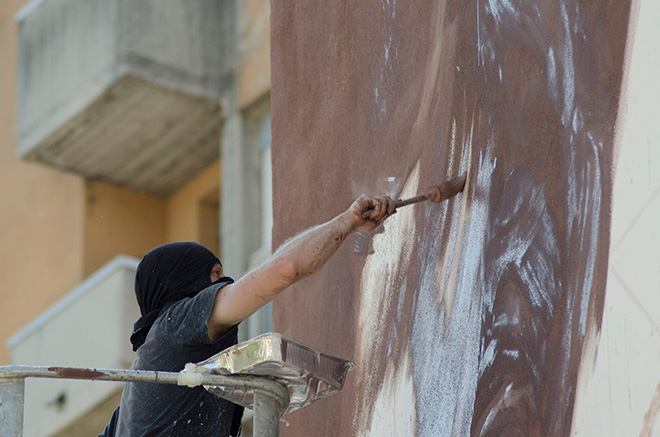 Luis Gomez de Teran, GOMEZ - Aika, Arte Pubblica a San Marcello, Ascoli Piceno. photo credit: Exe Air