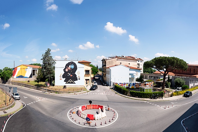 Start Festival - Welcome to Pisa, immagine panoramica via Conte Fazio (OZMO + Moneyless+IMOS, BEAST e 2OLD). photo credit: Carlo Regoli