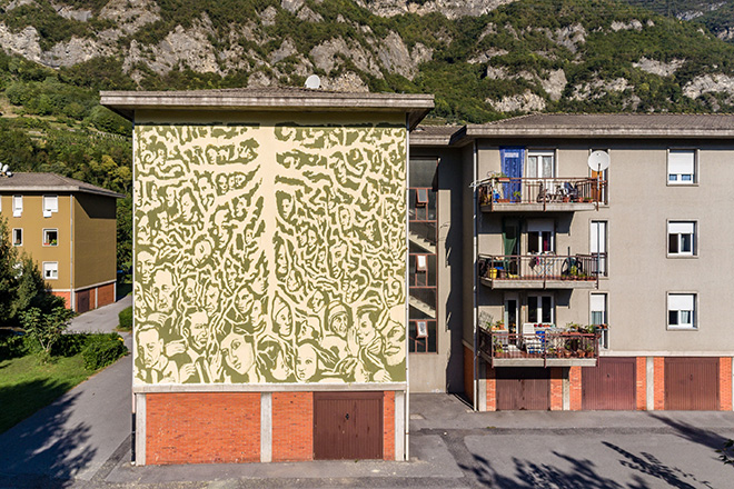 COLLETTIVO FX - Radici, WALL IN ART 2018, Angone. Photo credit: Davide Bassanesi