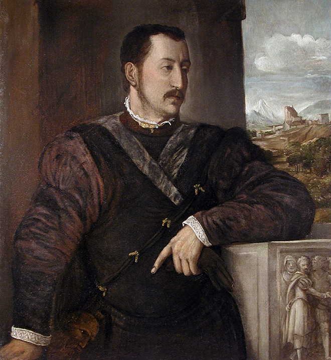 Tiziano Vecellio - [Pieve di Cadore, 1488/90 - Venezia, 1576], Ritratto di Ottavio Farnese, 1546, olio su tela, cm 101 x 92