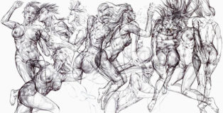 Giovanni Manzoni - Drawing Growing, live painting presso la Fabbrica del Vapore di Milano.