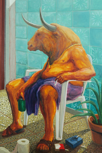 Franco Fasoli, JAZ - Baño 1, oil on linen, 2017