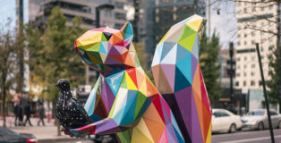 Okuda - Public art project. Air Sea Land, Boston Seaport
