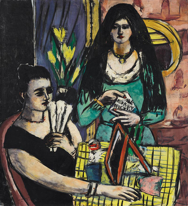 Max Beckmann - Ragazze in nero e verde (Due donne spagnole), 1939, olio su tela, 127 x 116 cm, Collezione privata. © 2018, ProLitteris, Zurich