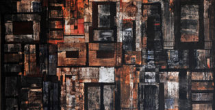 Luigi Pericle - Il Palazzo (della serie Atlantide), Matri Dei d.d.d., 1974, Tecnica mista su masonite, 80 x 130 cm