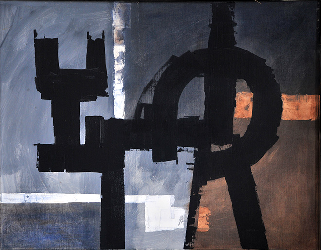 Luigi Pericle - The March of Time X, Matri Dei d.d.d., 1963, Tecnica mista su tela, 51 x 65 cm