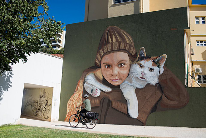 Ricardo Romero (Projecto Matilha) - Arte Pública Leiria (Portugal), 2018. photo credit: Fotograf'arte