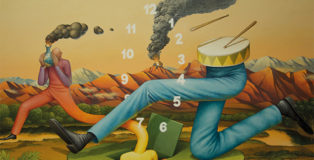 Waone - Jump Through Time, 100x80 cm, 2017, Acrylic on linen