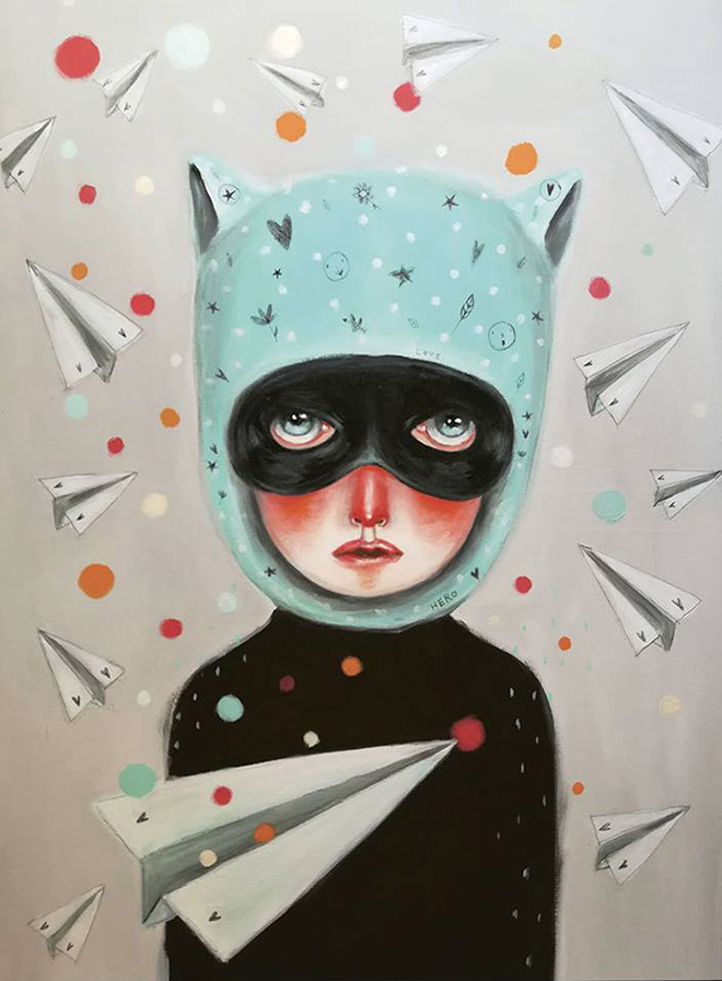 Silvia Pavarini - Hero, acrilico su tela, cm. 60x50