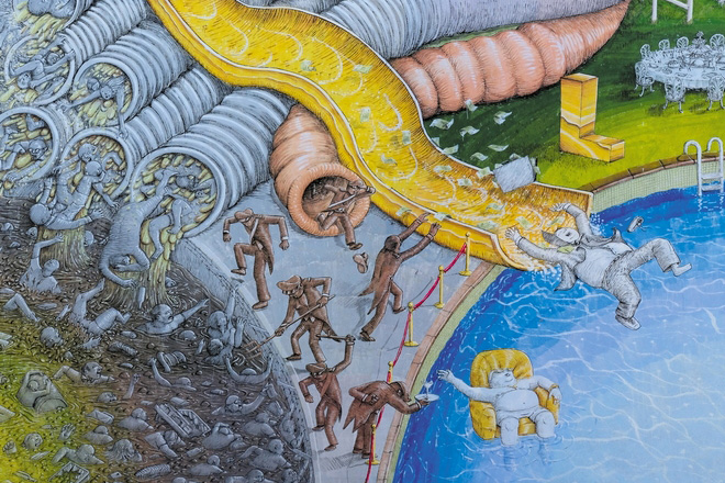 Blu – Cápita, murale a Rebibbia