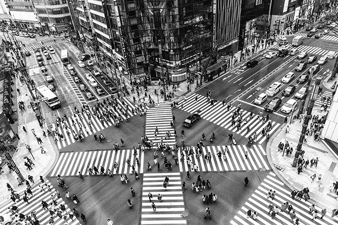 Daniele Stefanizzi (Italy) - Ginza Crossing, Architcture & Urban Geometries Category, URBAN 2018 Photo Awards