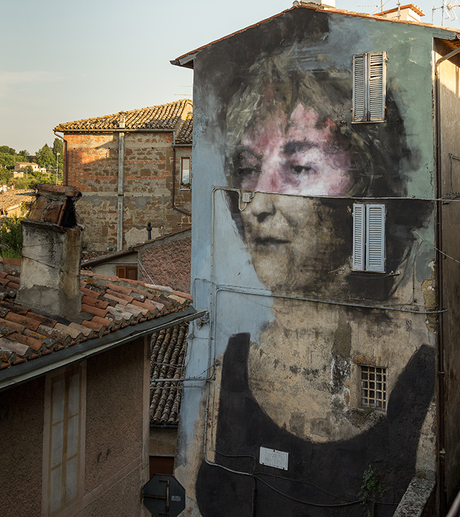 Bosoletti - Mural for Urban Vision Festival, 2016, Acquapendente (VT), Italy. Photo credit: Massimiliano Merli