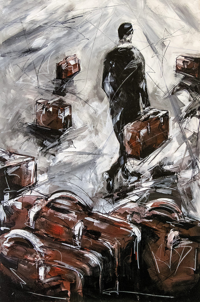 Marco Tamburro - Direzione Ottimista, Tela 100x150 cm. 2019