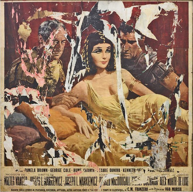 Mimmo Rotella - Cleopatra Liz, 1963, décollage su tela, cm 132x135. photo credit: Bruno Bani