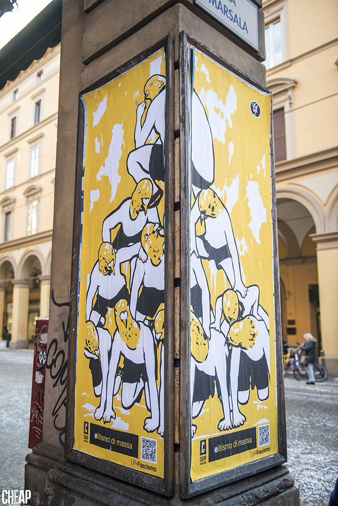 Squaz - UR-FASCISMO, CHEAP Street Poster Art, Bologna, 2019. photo credit: Michele Lapini