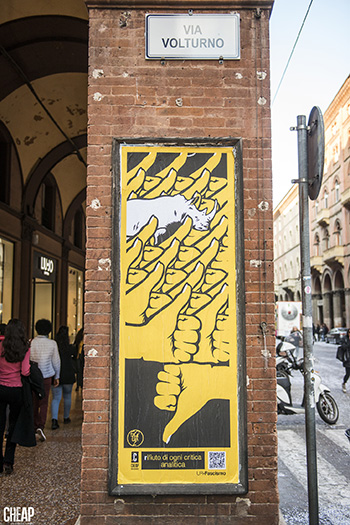 Squaz - UR-FASCISMO, CHEAP Street Poster Art, Bologna, 2019. photo credit: Michele Lapini