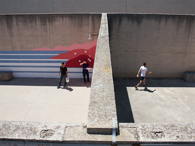 Guerrilla Spam - MANI IN ALTO!, Primo murales, Progetto di arte urbana Casa Circondariale di Larino (CB), 2017