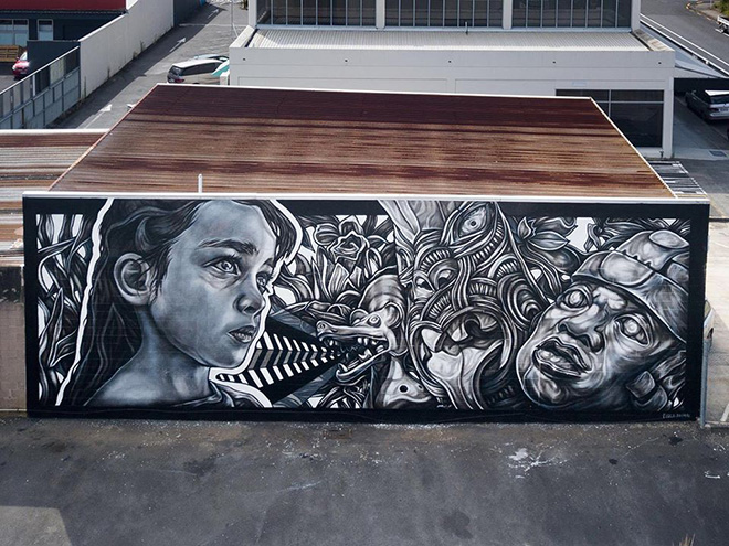 Paola Delfin - Kotahi/ Uno, Street Prints Manaia -  Whangarei-terenga-parāoa, Aotearoa. photo credit: @yoshi_travel