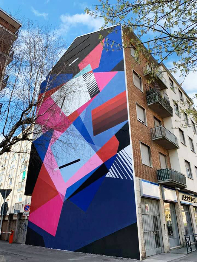 Greg Jager - STAGIONI, murale per Collegno SI-CURA, Torino, 2019. photo credit: Michele Pasero