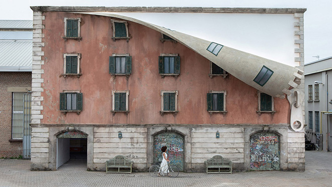 Alex Chinneck - IQOS, World Revelead, site-specific installation, Tortona District, Milan