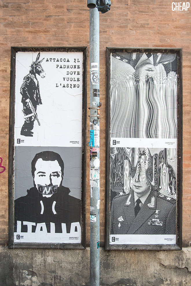 SABOTAGE - CHEAP street poster art: guerrilla semiologica a Bologna. photo credit: Michele Lapini