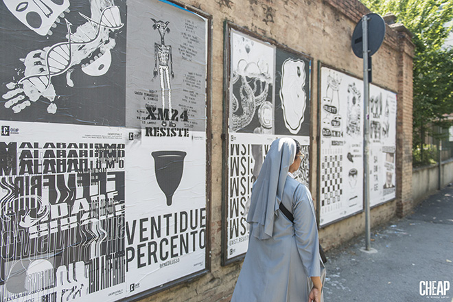 SABOTAGE - CHEAP street poster art: guerrilla semiologica a Bologna. photo credit: Michele Lapini