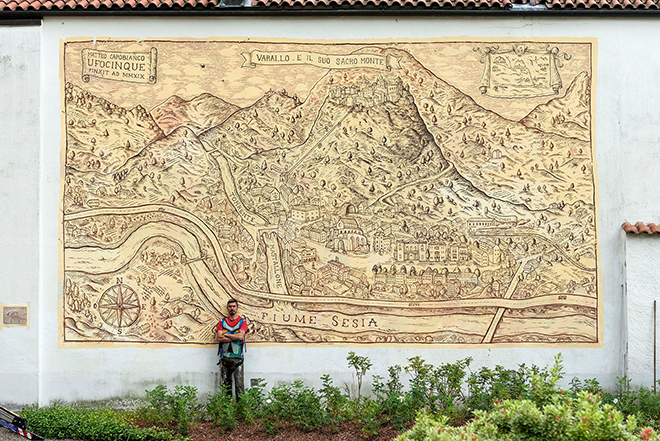 Matteo Ufocinque Capobianco - Mappa Varallo, WARAL Urban art project, 2019