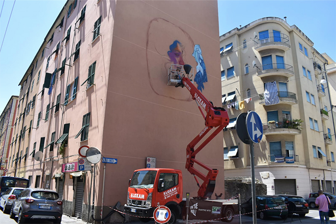 Caktus&Maria - ON THE WALL PROJECT, Genova Certosa, 2019. photo credit: Matteo Fontana