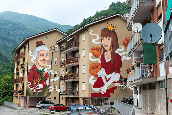 Seacreative - La Cecca, WARAL Urban art project, Varallo, 2019