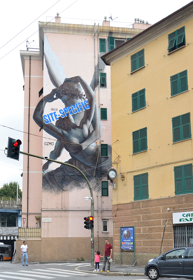 OZMO, murale a Genova Certosa - On The Wall Project. photo credit: Matteo Fontana