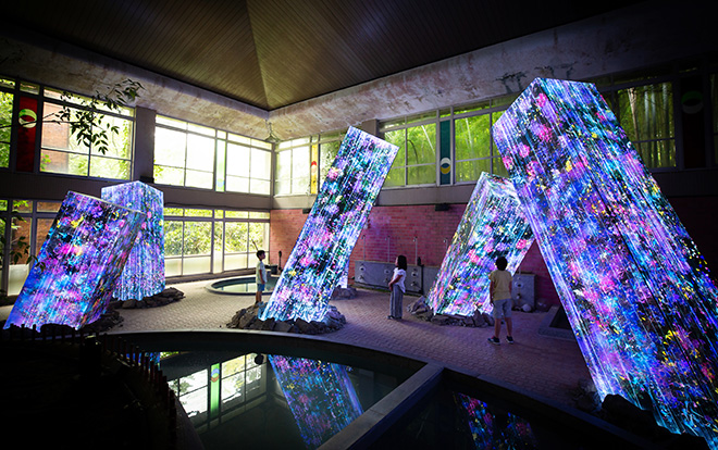 teamLab - Megaliths in the Bath House Ruins