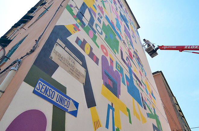 Geometric Bang - ON THE WALL project, Genova Certosa. photo credit: Matteo Fontana