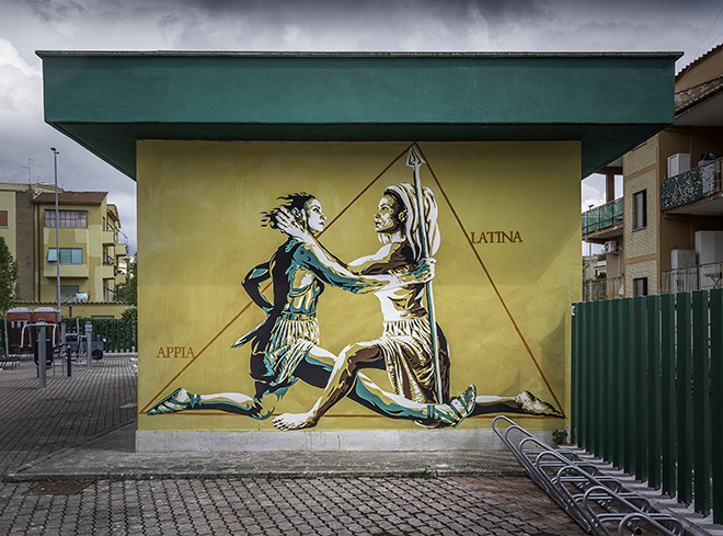 David Diavù Vecchiato - (Appia - Latina), murale, Roma. photo credit: Oscar Giampaoli