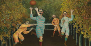 I giocatori di football (Les joueurs de football), 1908, Henri Rousseau. Olio su tela, 100,3 x 80,3 cm, Solomon R. Guggenheim Museum, New York 60.1583, © Solomon R. Guggenheim Foundation, New York (SRGF)