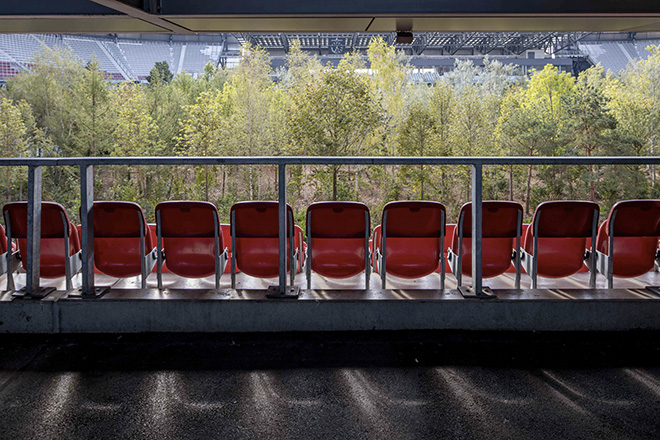 Klaus Littmann, FOR FOREST - The Unending Attraction of Nature, Art Intervention, 2019, Wörthersee Stadium Klagenfurt | Austria. Photo: Gerhard Maurer