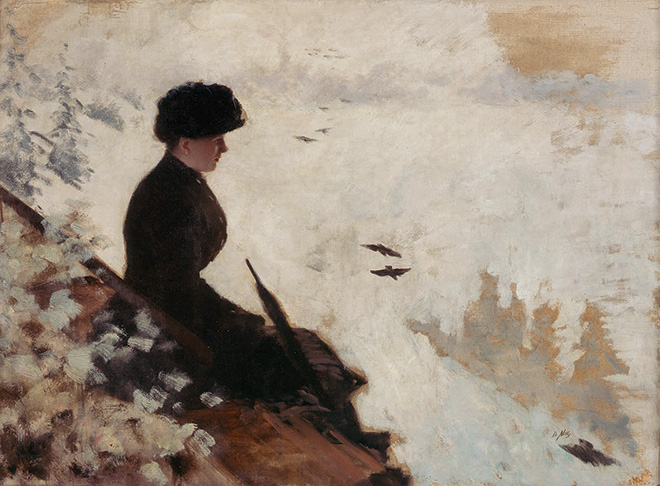 Giuseppe De Nittis. Effetto di Neve, c. 1880, olio su tela, cm. 54x73. Barletta, Pinacoteca Giuseppe De Nittis