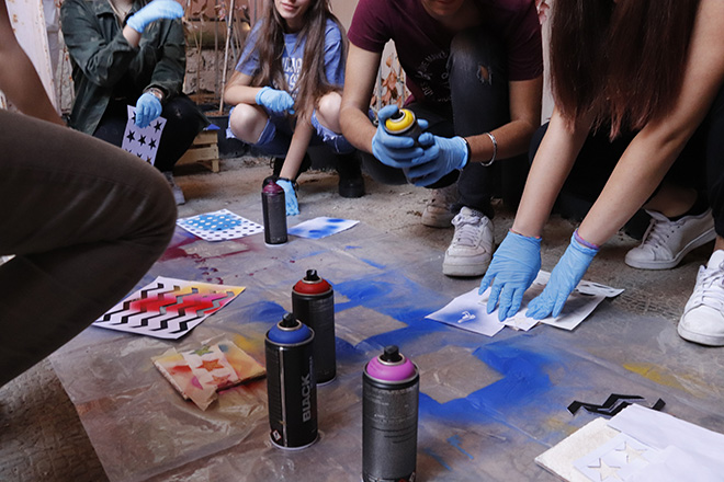 Workshop per Liceo Artistico di Eboli - a.DNA, YoCoCu, progetto SPES, Battipaglia