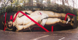 OZMO - Il sogno di San Sebastiano (The Dream of Saint Sebastian), Le MUR12, Paris. photo credit: Ana Raga