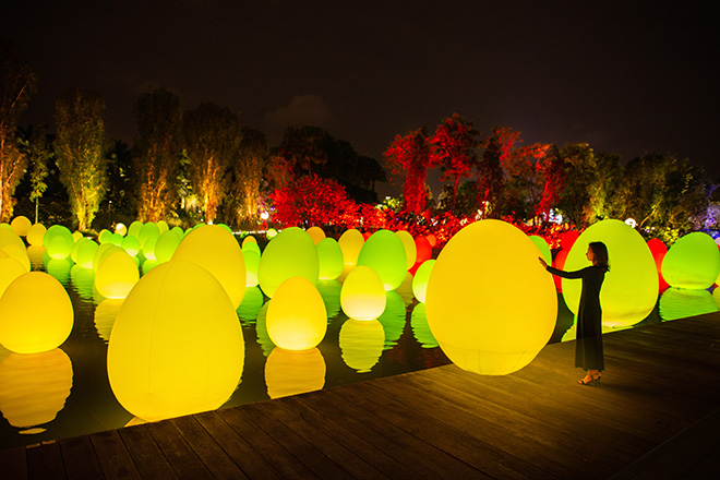 teamLab – Autonomous Resonating Life on the Water and Resonating Trees – Dragonfly Lake