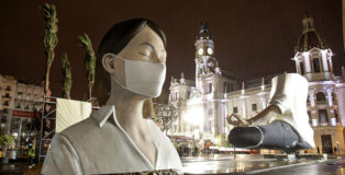 Escif - This Too Shall Pass, Las Fallas, Valencia, (Spain), 2020. photo courtesy of: Escif