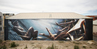 Vesod Brero - Dive, Wall in Port Adelaide for @wonderwallsportadelaide. Photo credit:@capitalwastepictures