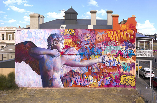 Pichi & Avo –  Cupid with bow, Wonderwalls, Port Adelaide