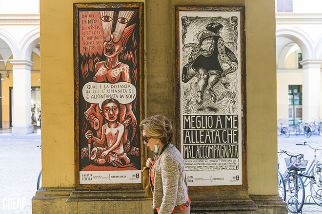 Bastardilla + Chiesa - La lotta è FICA, Bologna, 2020. Un progetto di public art di CHEAP. photo credit: Michele Lapini.